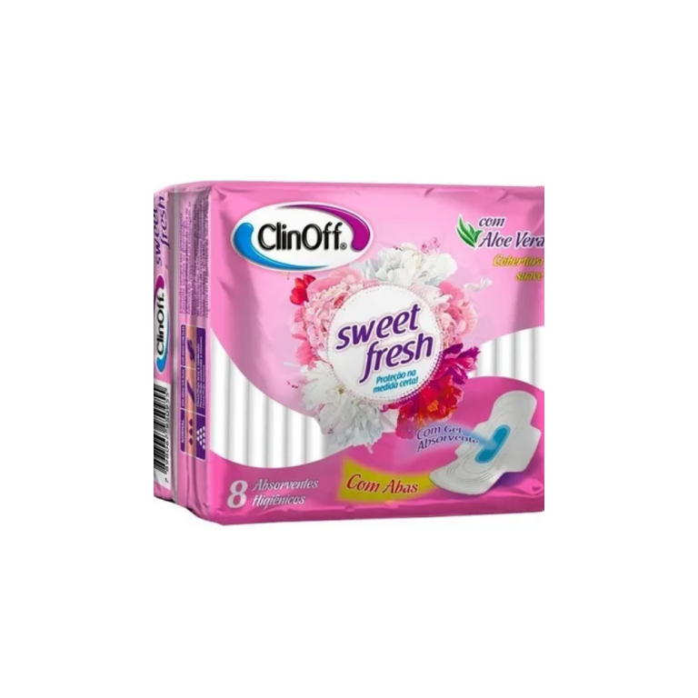 ABSORVENTE HIGIENICO SWEET FRESH COM ABAS CLINOFF