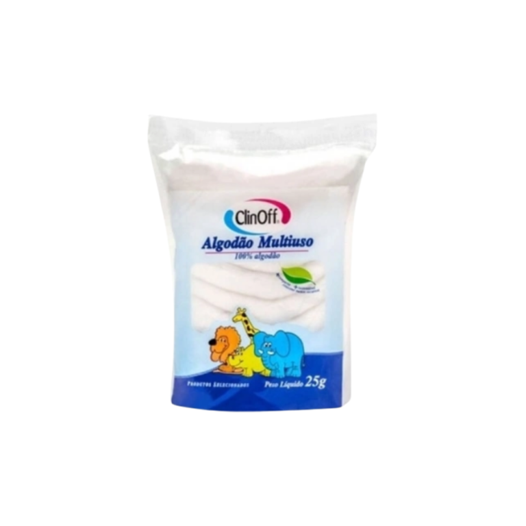 ALGODAO MULTIUSO 100% ALGODAO 25G CLINOFF