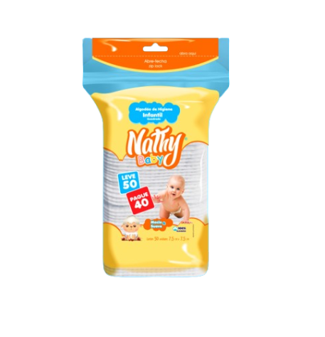 ALGODAO QUADRADINHO BABY C/50UN NATHYBABY