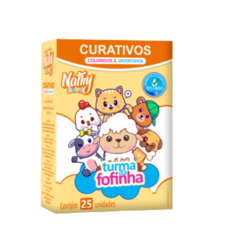 CURATIVOS COLORIDO TURMA DA FOFINHA BABY C/25UN NATHYBABY