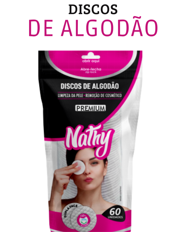 DISCO DE ALGODAO PREMIUM C/60UN NATHY