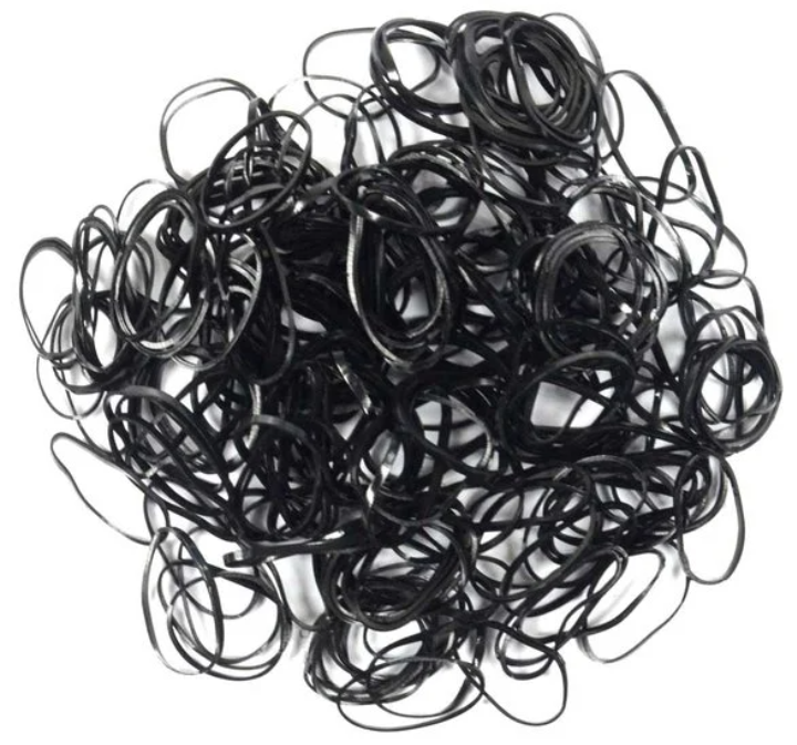 ELASTICO PRETO PEQUENO PARA CABELO SANTA CLARA