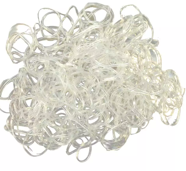 ELASTICO TRANSPARENTE PEQUENO PARA CABELO C/ 200 SANTA CLARA