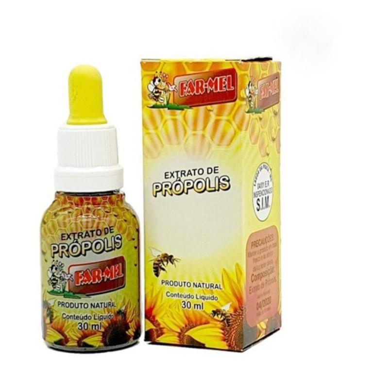 EXTRATO DE PROPOLIS NATURAL COM CONTA GOTAS FARAMEL 30 ML