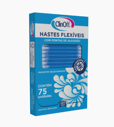 HASTES FLEXIVEIS COTONETES C/75UN CLINOFF