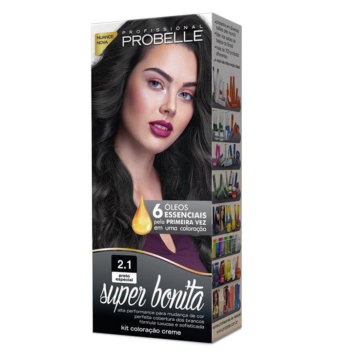 KIT COLORACAO SUPER BONITA 2.1PRETO ESPECIAL  PROBELLE 50 ML