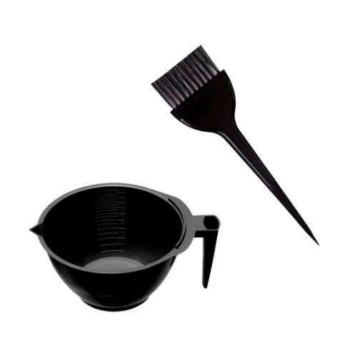 KIT PARA BANHO DE LUA PRETO PINCEL E TIGELA SANTA CLARA