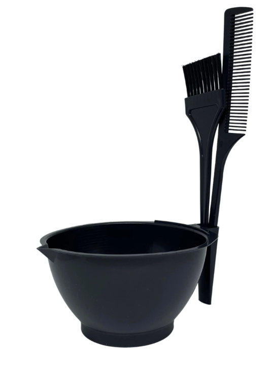 KIT TINTURA PRETO 1 TIGELA 1 PENTE 1 PINCEL SANTA CLARA
