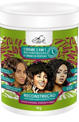 MASCARA 2 EM 1 RECONSTRUCAO CAPILAR PARA CACHEADAS BELKIT 1KG