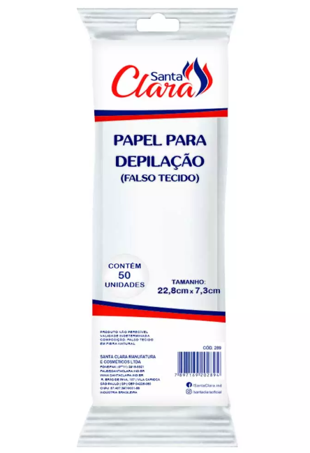 PAPEL PARA DEPILACAO STANDART C/50UN SANTA CLARA