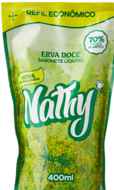 REFIL SABONETE LIQUIDO 400ML CX C/6UN ERVA DOCE NATHY