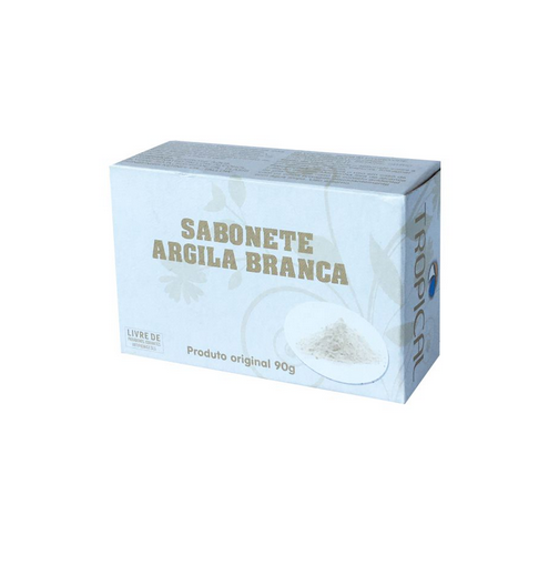 SABONETE ARGILA BRANCA (CLAREADORA) TROPICAL 90 G