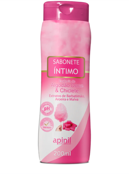 SABONETE INTIMO ALGODAO & CHICLETE APINIL 200ML
