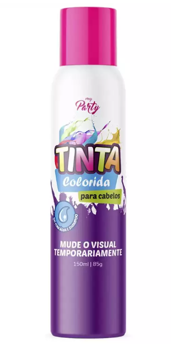 TINTA COLORIDA PARA CABELO PINK NEON 150 ML MY PARTY