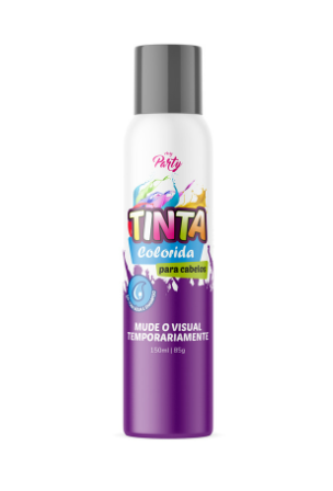 TINTA COLORIDA PARA CABELO PRATA 150ML MY PARTY.