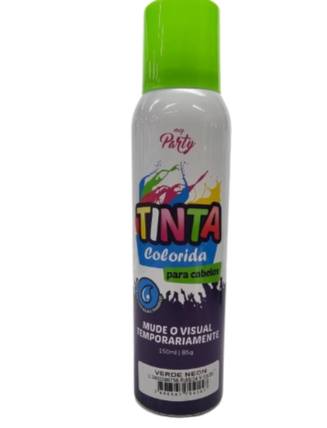 TINTA COLORIDA PARA CABELO VERDE NEON 150ML MY PARTY