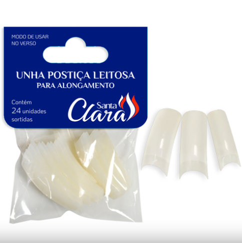 UNHA POSTICA LEITOSA C/24PCTS COD6103 SANTA CLARA