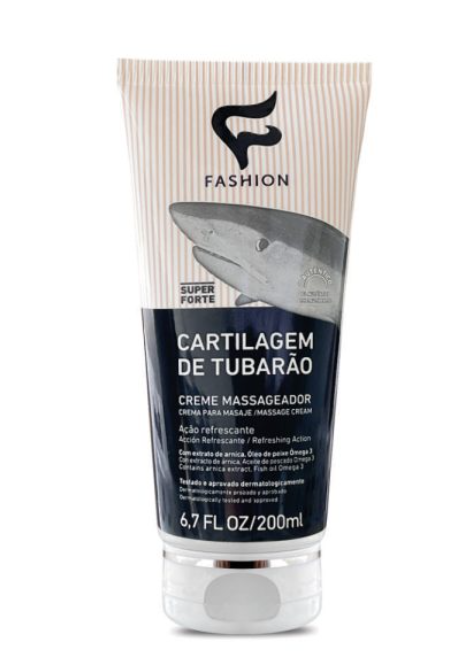 CREME MASSAGEADOR CARTILAGEM DE TUBARÃO 200ML FASHION
