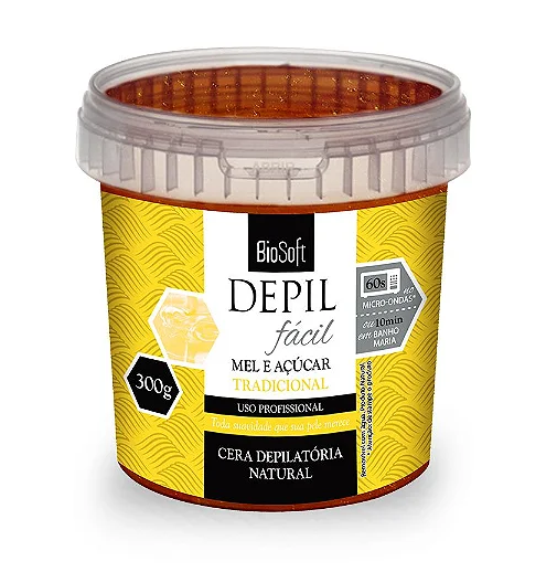 CERA DE DEPILACAO NATURAL MEL E ACUCAR 300g
