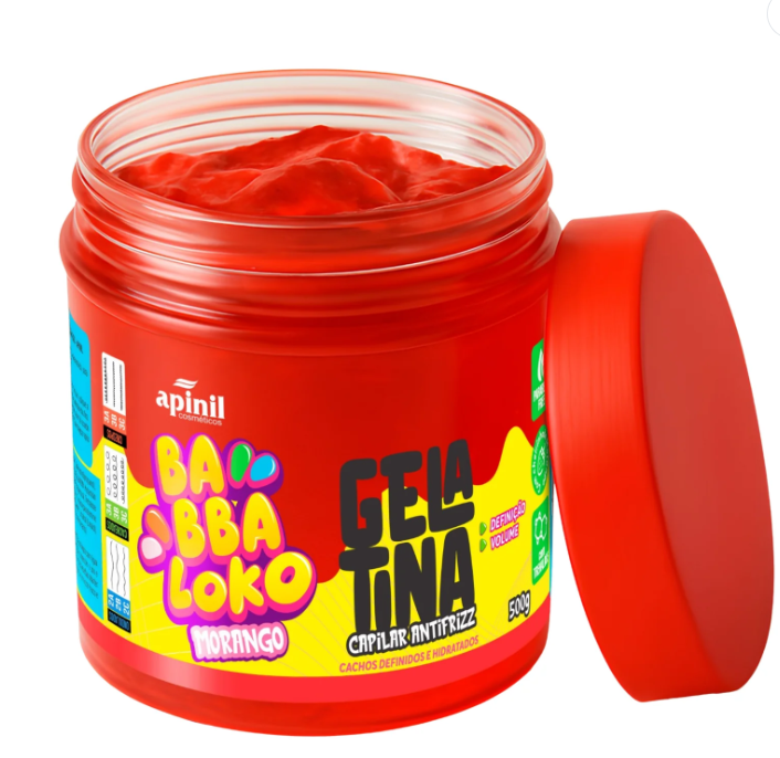 GELATINA BABBALOKO MORANGO 500G APINIL