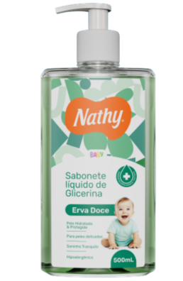 SABONETE LIQUIDO DE GLICERINA BABY 500ML ERVA DOCE  NATHY