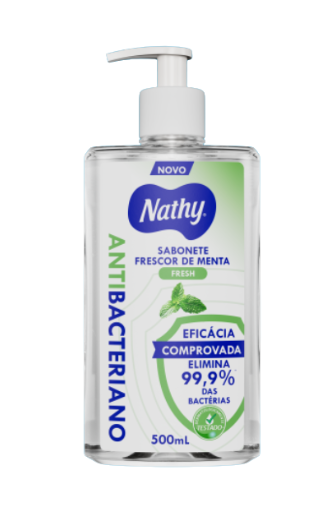 SABONETE FRESCOR DE MENTA ANTIBACTERIANO 500ML NATHY