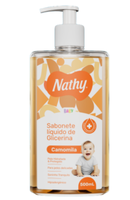 SABONETE LIQUIDO DE GLICERINA CAMOMILA BABY 500ML NATHY