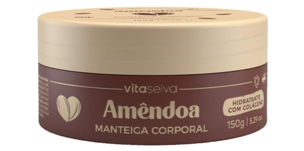 MANTEIGA CORPORAL AMENDOA COM COLAGENO 150G VITA SEIVA