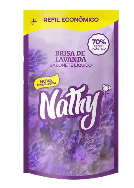 REFIL SABONETE LIQUIDO 400ML CX C/6UN BRISA DE LAVANDA NATHY