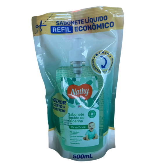 REFIL SABONETE LIQUIDO GLICERINA ERVA DOCE BABY 500ML