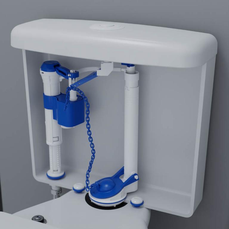 BOTAO ACIONADOR SUPERIOR ABS BRANCO P/ CX ACOPLADA SC PLAST. BLUKIT