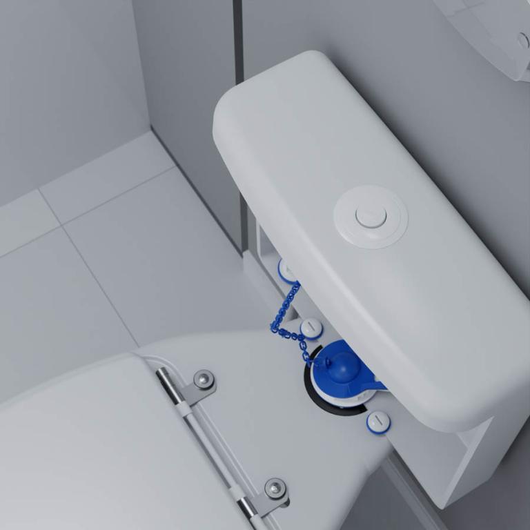 BOTAO ACIONADOR SUPERIOR ABS BRANCO P/ CX ACOPLADA SC PLAST. BLUKIT