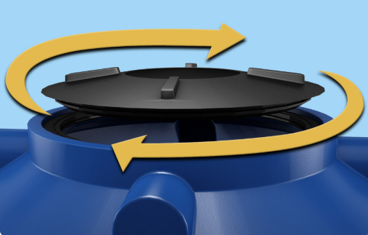TANQUE PE AZUL FORTLEV 500L H0,66