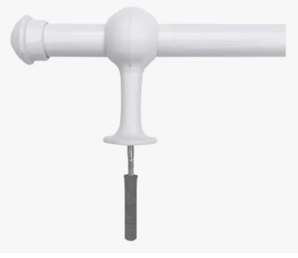KIT VARAO 1,5MT SIMPLES 19MM BRANCO DC