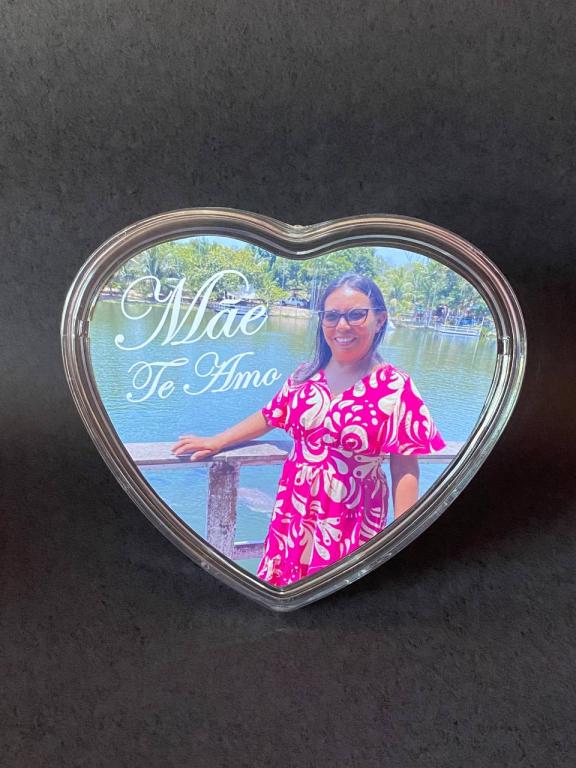 CORAÇÃO FOTO HOLOGRAFICO MÃES