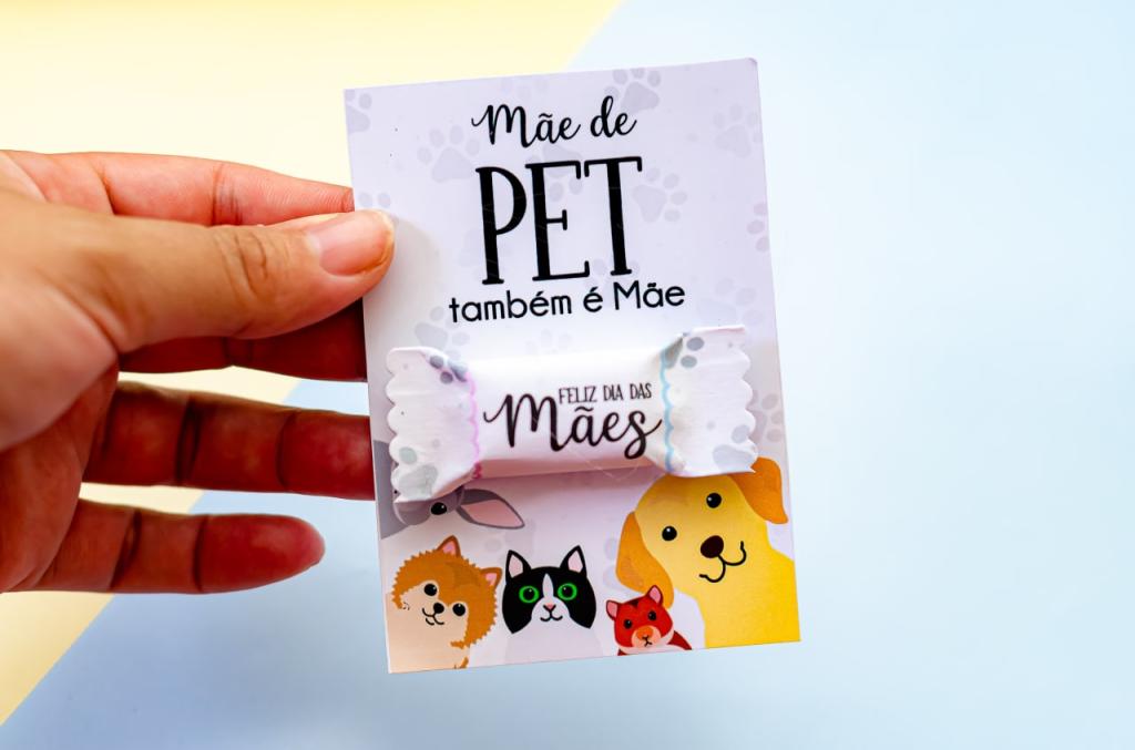CARD + BOMBOM MÃE DE PET