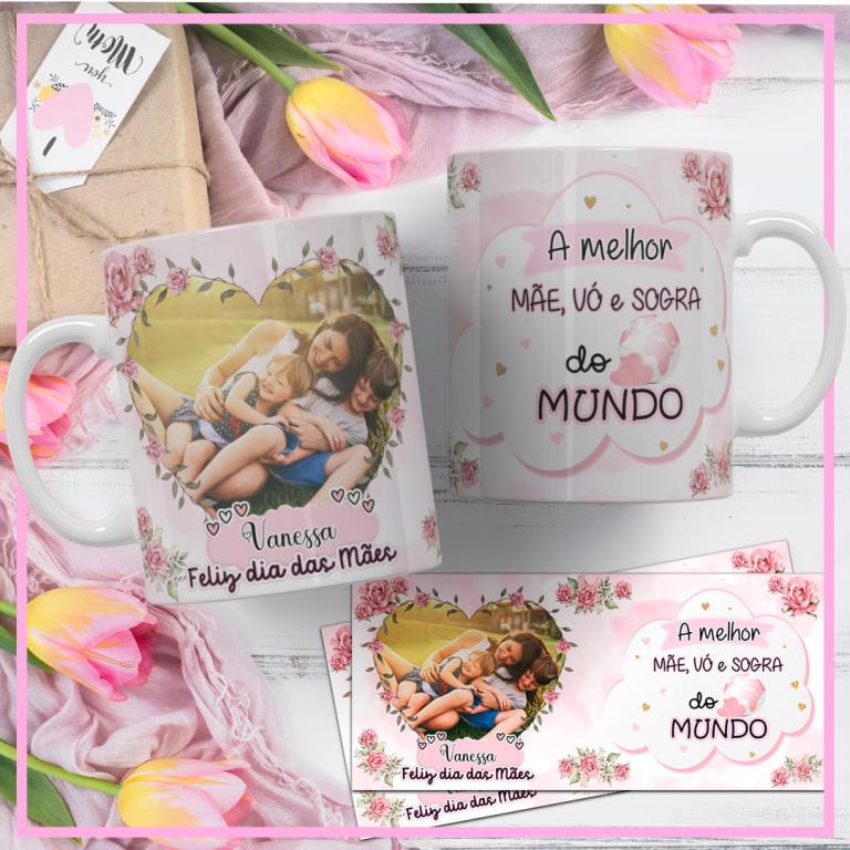 CANECA FOTO/FRASE DIA DAS MÃES