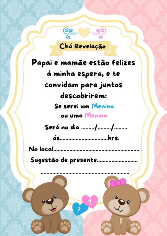 CONVITE 10X7 CHA REVLACAO