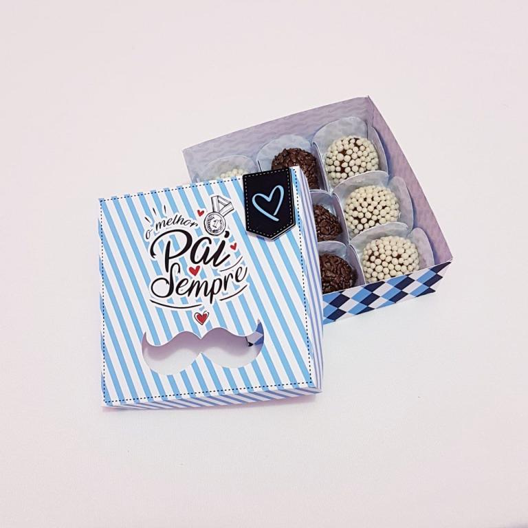 CAIXA QUADRADA P/BRIGADEIROS