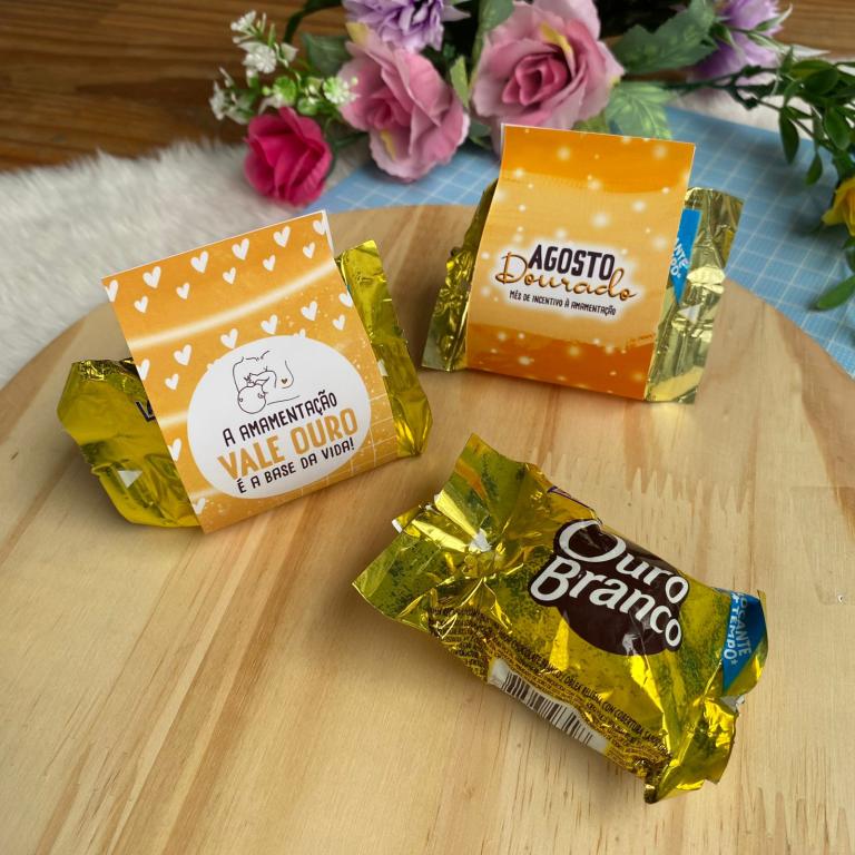 ROTULO P/ BOMBOM  AGOSTO DOURADO