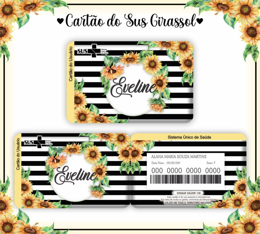CARTAO DO SUS PERSONALIZADO