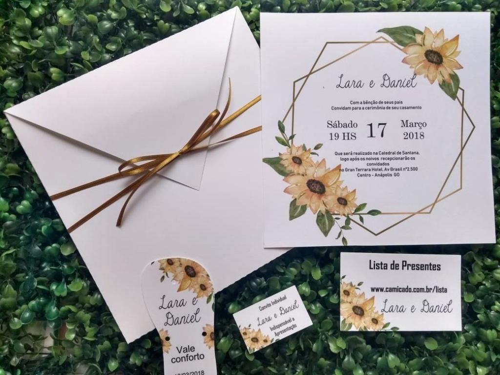 CONVITE GIRASSOL CASAMENTO
