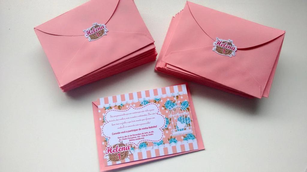 CONVITE + ENVELOPE 11X16 + ADESIVO