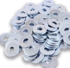 ARRUELA LISA ZINC LG 1/4 100gr (MÉDIA 50 PÇS)