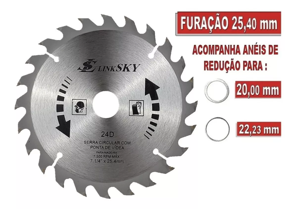 DISCO SERRA CIRCULAR WIDEA 7.1/4 X 25,4MM 24D