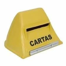 CAIXA CORREIO PLASTICA AMARELA