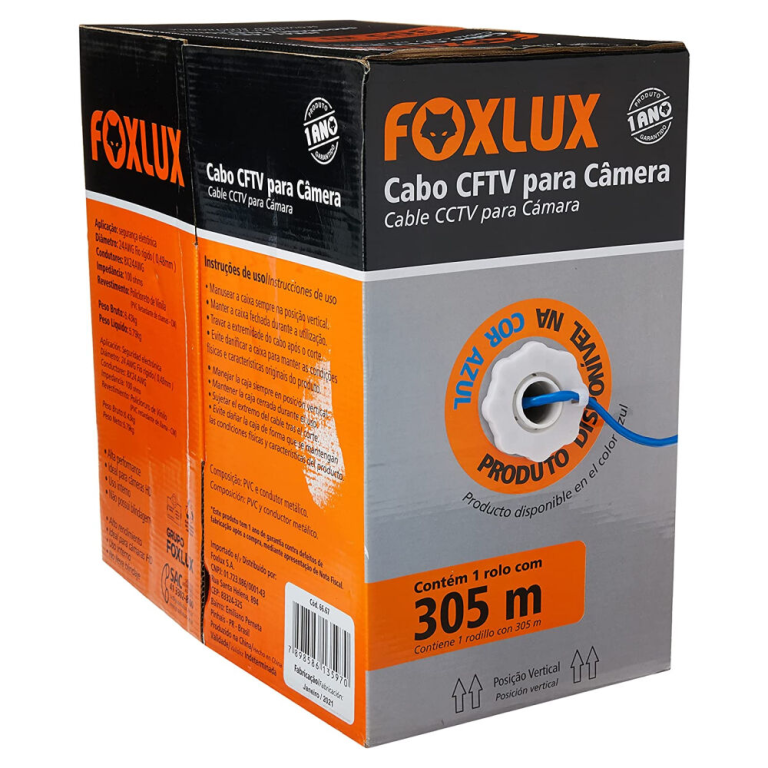 CABO DE REDE CFTV P/ CAMERA CAT5E