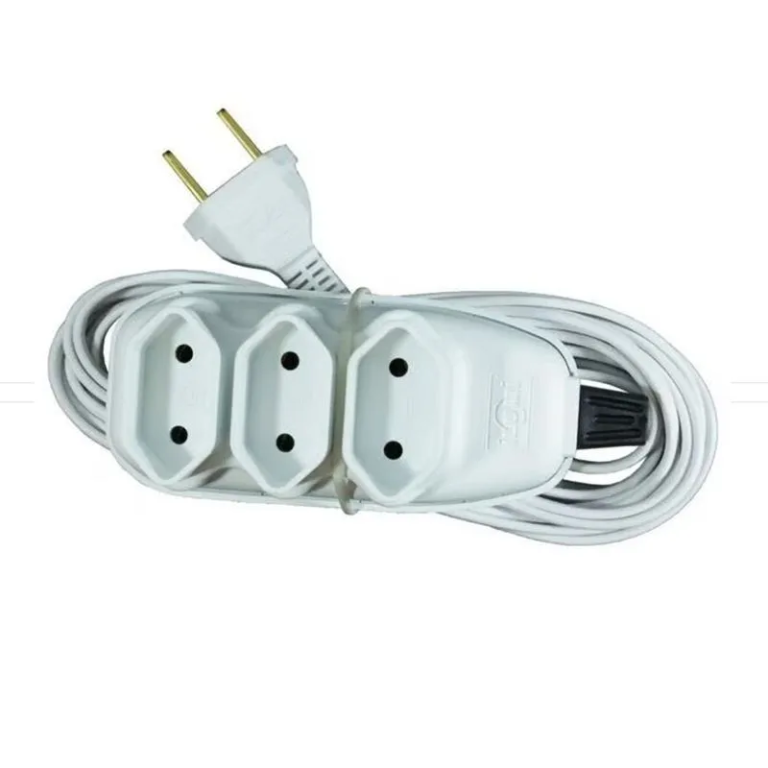 EXTENSAO 2,5MT BRANCO 3TOM 10A