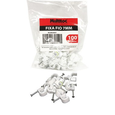 FIXA FIO 5MM QUAD BRANCO C/100 MIGUELAO