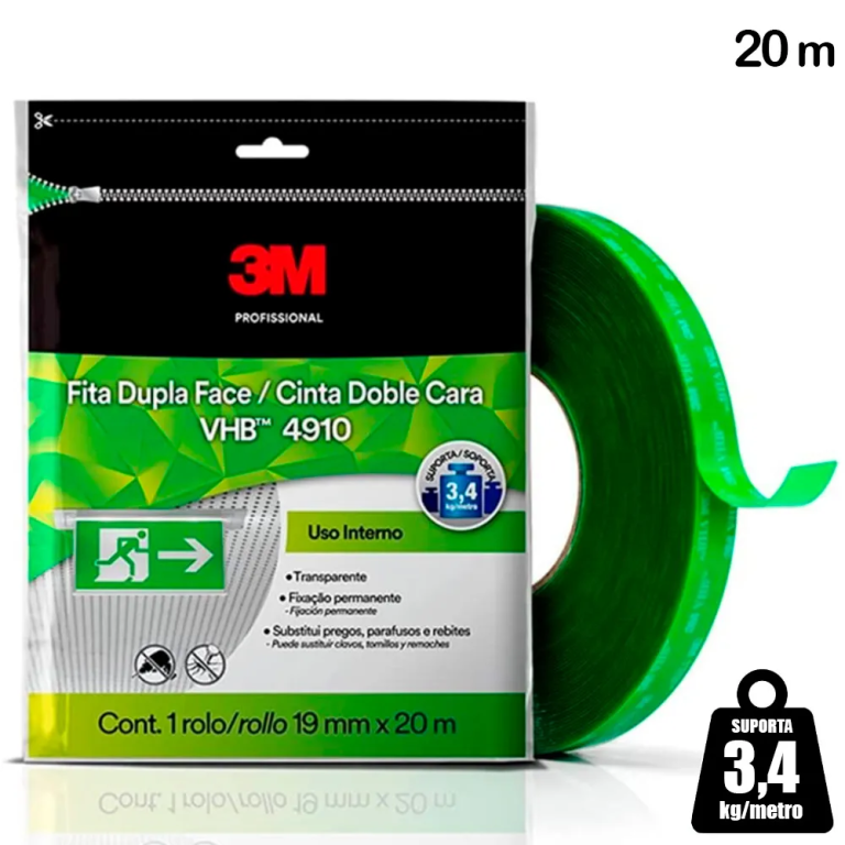FITA DUPLA FACE VHB 12X20M